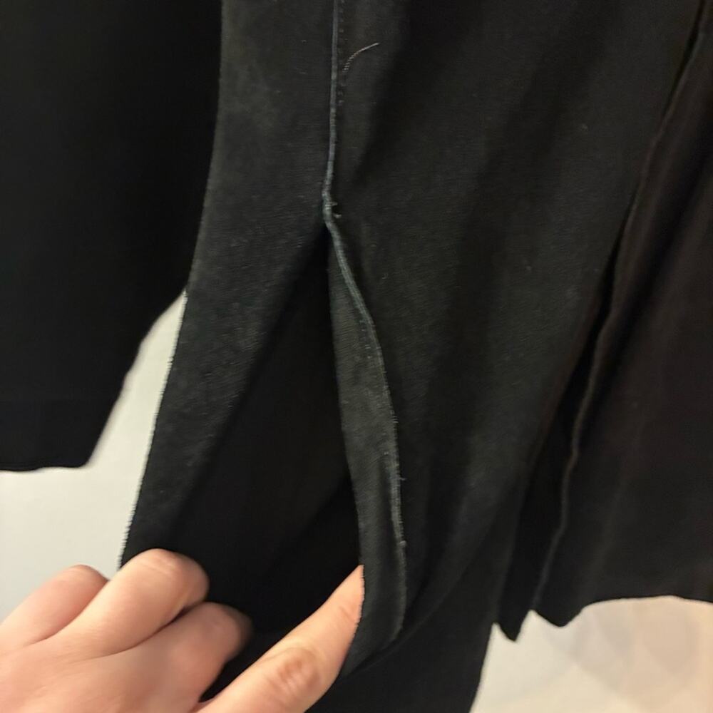 Vintage 90s Claiborne Black Suede Leather Chore Jacket Zip Front Oversized XL - Picture 4 of 12